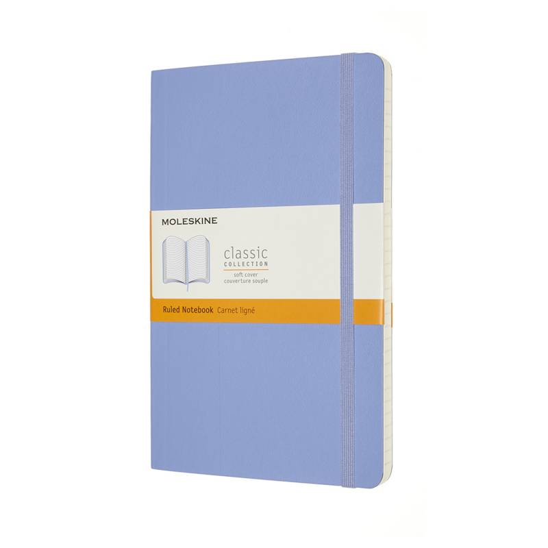 Moleskine notesbog Classic soft linieret L 13x21cm lys blå