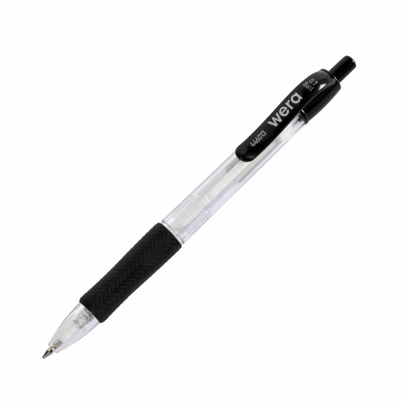 Wera kuglepen med trykkanp og gummigreb 0,7mm sort