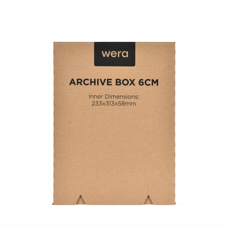 Arkivboks B-Box 6cm st&aelig;rk kvalitet Brun