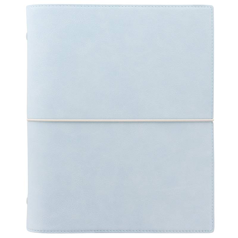 Filofax Domino Soft kalenderomslag l&aelig;derlook A5 Pale Blue