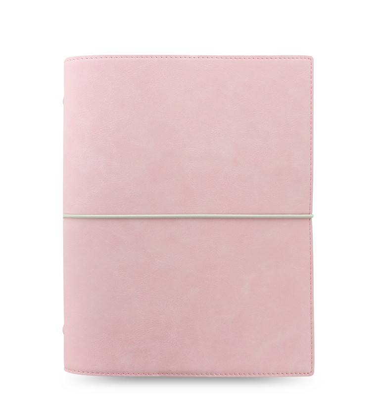 Filofax Domino Soft kalenderomslag l&aelig;derlook A5 Pale pink