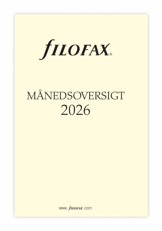 Filofax 2026 månedsoversikt Pocket Dansk