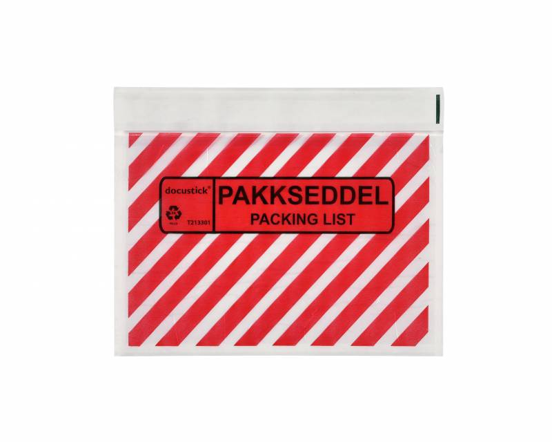 Følgeseddellomme C6 Med Tryk 1000stk "Pakkeseddel"