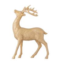 Bloomingville hjort Pranzer Deko i Polyresin H30cm elegant guldfinish
