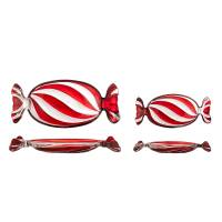 Bloomingville Sweetie Serveringsfad som bloche i r&oslash;d Glas, 2 stk