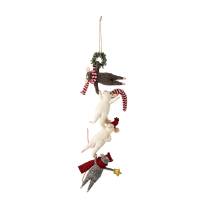 Bloomingville Peo Ornament fire sm&aring; musefigurer uld