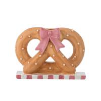 Bloomingville Pretzie Lysestage Keramik bagerkringle Brun