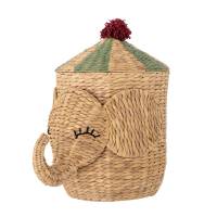 Bloomingville MINI Bobo kurv med l&aring;g naturfarvet i vandhyacint