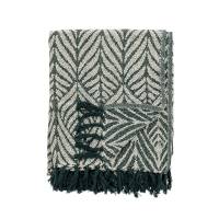 Creative Collection Ugento Plaid Gr&oslash;nt m&oslash;nster i Genanvendt Bomuld