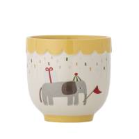 Bloomingville MINI Celebrate Kop Stent&oslash;j gul med motiv