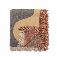 Bloomingville Arni Plaid buet color-block-m&oslash;nster i Genanvendt Bomuld