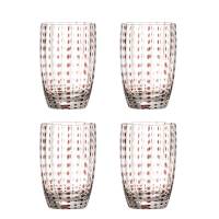 Bloomingville Brinley Drikkeglas Glas 35cl Brune prikkede linjer