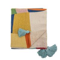 Bloomingville MINI Colorine Plaid flerfarvet, Genanvendt Bomuld