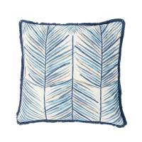Creative Collection Laval Pude Bomuld 50x50cm Bl&aring; nuancer og frynser