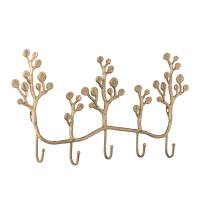 Creative Collection Padova knager&aelig;kke med 5 knager i Brass Metal