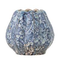 Creative Collection Hetty Vase 19,5cm Stent&oslash;j reaktiv glasur i bl&aring; nuancer