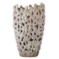 Bloomingville Eunice Deko Vase 37cm Stent&oslash;j smuk hvid glasur