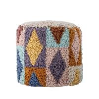 Bloomingville MINI Miaki Puf 34x34cm Multifarvet Bomuld