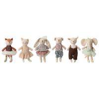 Bloomingville MINI Animal friends Dukke flerfarvet i bomuld