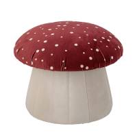 Bloomingville MINI Lue puf med svampeform r&oslash;d og hvid