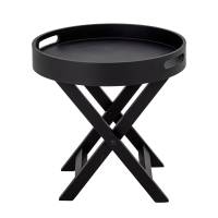Bloomingville Freya Bakkebord Gummitr&aelig; &Oslash;40cm Sort
