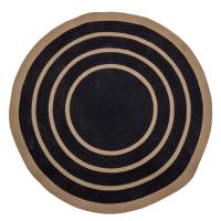 Bloomingville Lune &Oslash;120cm T&aelig;ppe i Sort S&oslash;gr&aelig;s