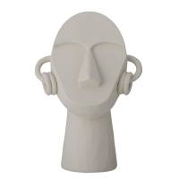 Bloomingville Luelle Deko i Polyresin hoved med headset  Hvida