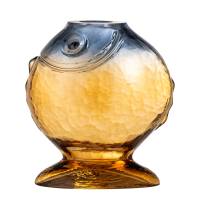 Creative Collection Varga Vase Glas  16cm i en varm gul nuance