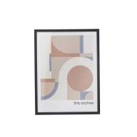 Bloomingville Arches illustration med ramme 32x42 cm multifarvet
