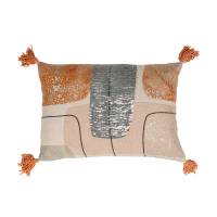Bloomingville Lanzo Pude Bomuld 50x35cm Multifarvet m&oslash;nster og kvast
