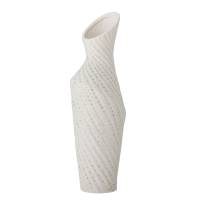 Creative Collection Fikla Vase 29cm Stent&oslash;j med smuk snoet silhuet hvid