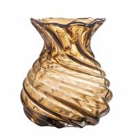 Creative Collection Rylo Vase 18,5cm Glas dynamisk, snoet design brunlig