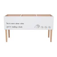Bloomingville MINI Salam Bogkasse i MDF hvid med pindsvinemotiv
