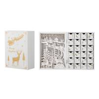 Bloomingville Elimar Kalender med lys Krydsfiner Hvid