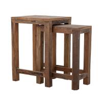 Creative Collection Galen Sidebord i Genanvendt Tr&aelig; brun, 2 stk