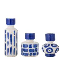 Creative Collection Romane Vase Stent&oslash;j Bl&aring;, i s&aelig;t af 3 stk