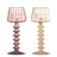 Creative Collection Daze Fyrfadsstage Rosa og glas begge er  fremstillet i Glas