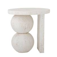 Bloomingville Tally sidebord hvid resin &Oslash;46x46 cm