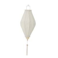 Bloomingville Pomp Deko H50cm i Polyester og bambus hvid nuance