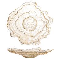 Bloomingville Asimi Sk&aring;l i Glas &Oslash;38 &times; H8 cm i en bl&oslash;d beige nuance