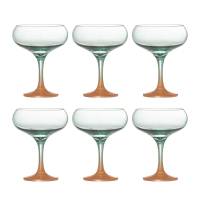 Bloomingville Signe Cocktailglas Glas 27cl Multifarvet spraymalet finish