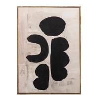 Bloomingville Comma illustration med ramme 53x73 cm sort