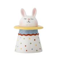 Bloomingville MINI Villja Krukke med l&aring;g Stent&oslash;j H19,0cm Multifarvet