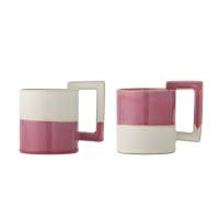 Bloomingville Ranya Krus i tofarvede design rosa og hvid