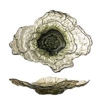 Bloomingville Aiku Sk&aring;l Glas form inspireret af en &oslash;stersskal gr&oslash;nlig