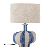 Creative Collection Alida Bordlampe &Oslash;19cm i Stent&oslash;j i bl&aring; og hvid