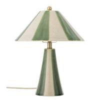 Bloomingville Olive Bordlampe i Stent&oslash;j afd&aelig;mpede gr&oslash;nne og beige nuancer