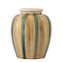 Creative Collection Rahima Vase i Stent&oslash;j bl&oslash;de gr&oslash;nne og brune nuancer