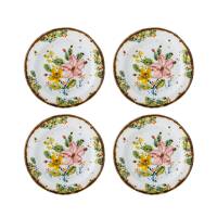 Creative Collection Savina Tallerken Stent&oslash;j et h&aring;ndmalet blomstermotiv