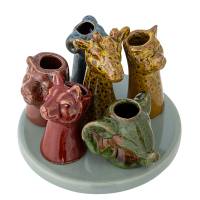 Creative Collection Piero Vase i Stent&oslash;j som dyrehoveder
